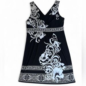 NWT White House Black Market gothic floral dress L